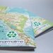 2 notebooks made with post-consumer, reused, rescued, and found papers