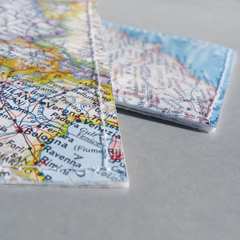 2 custom location luggage tags made with original maps