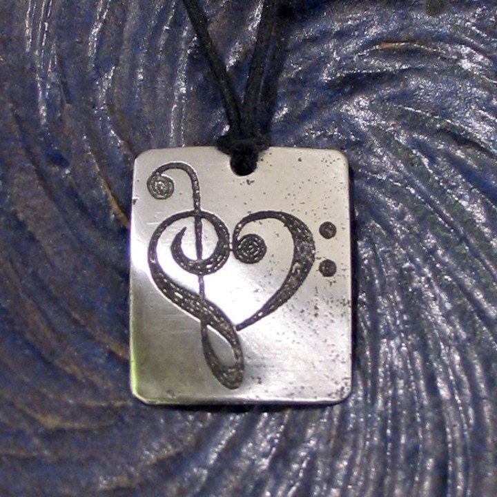 Clef Heart Necklace