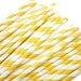 Paper Straws (25) Yellow Stripe with FREE Flags