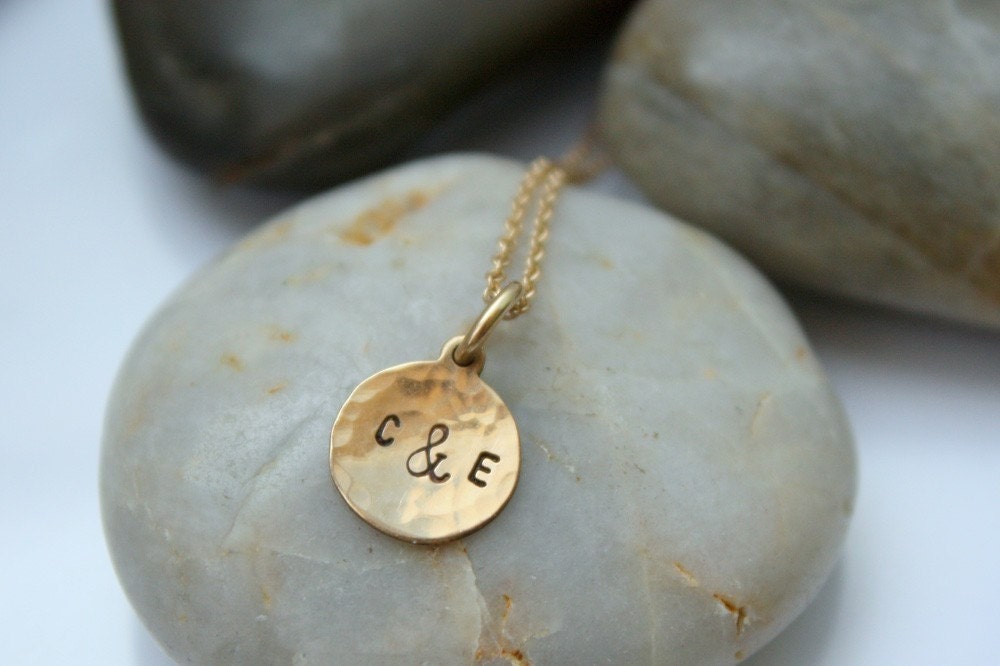 Custom Small Gold Initial Necklace