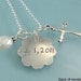 Confirmation Baptism First Communion Sterling Silver Personalized Handstamped Necklace with Cross
