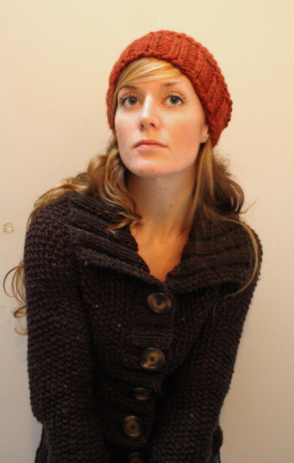 AUTUMN // hat seed stitch super bulky knitting pattern PDF
