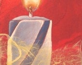 Candle acrylic painting Thinking of You