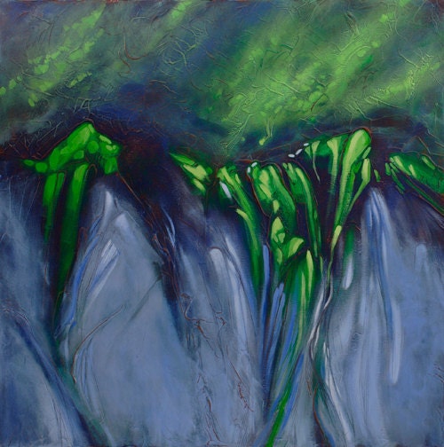 Original abstract painting Rivulets