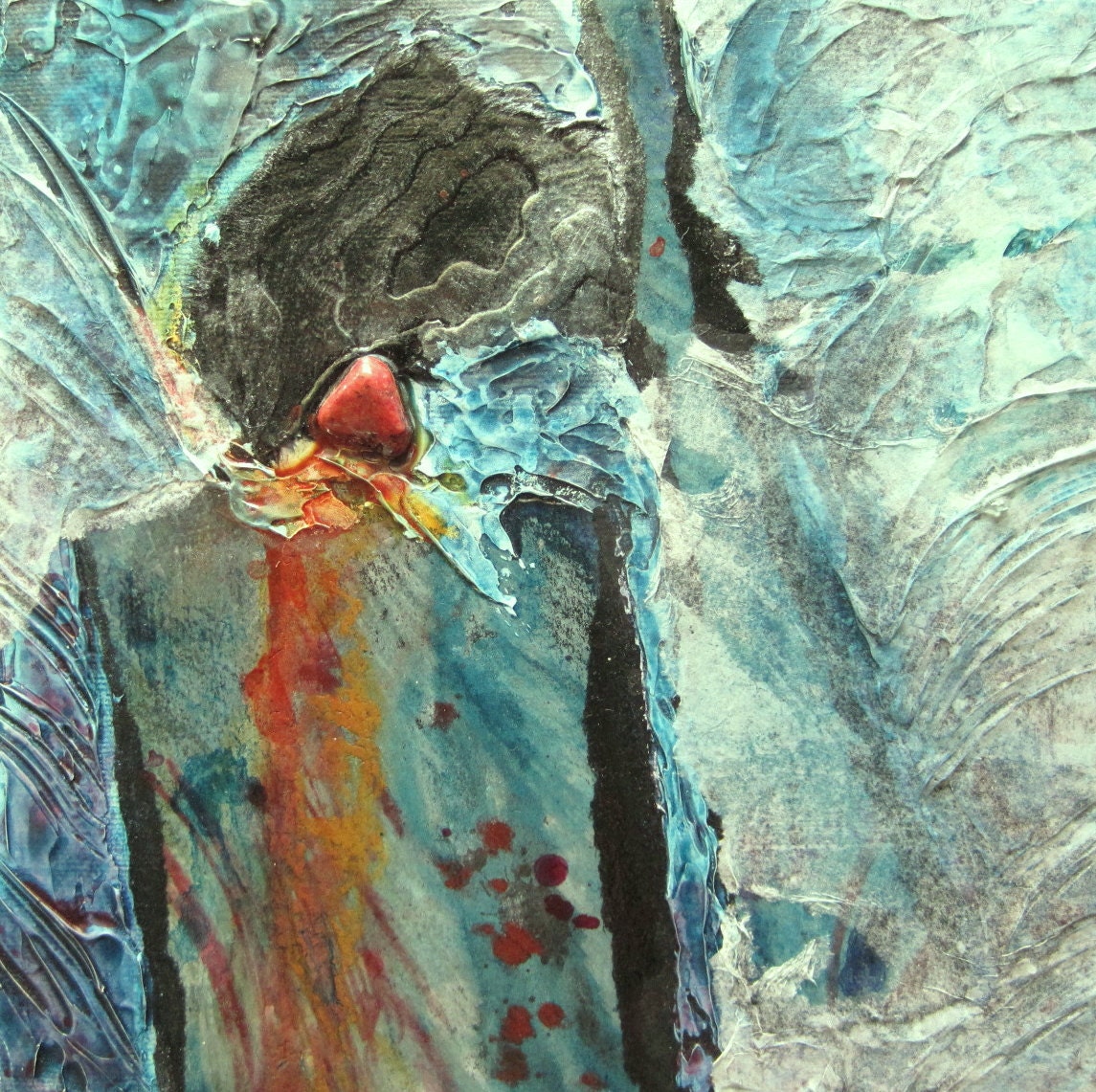 Mixed media original abstract painting Passage 29