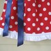 July 4th Red Polka Dot Pillowcase Dress with Navy Ribbon - sizes 3m to 6T......PERFECT for the Ole Miss, South Alabama, and TEXANS fans