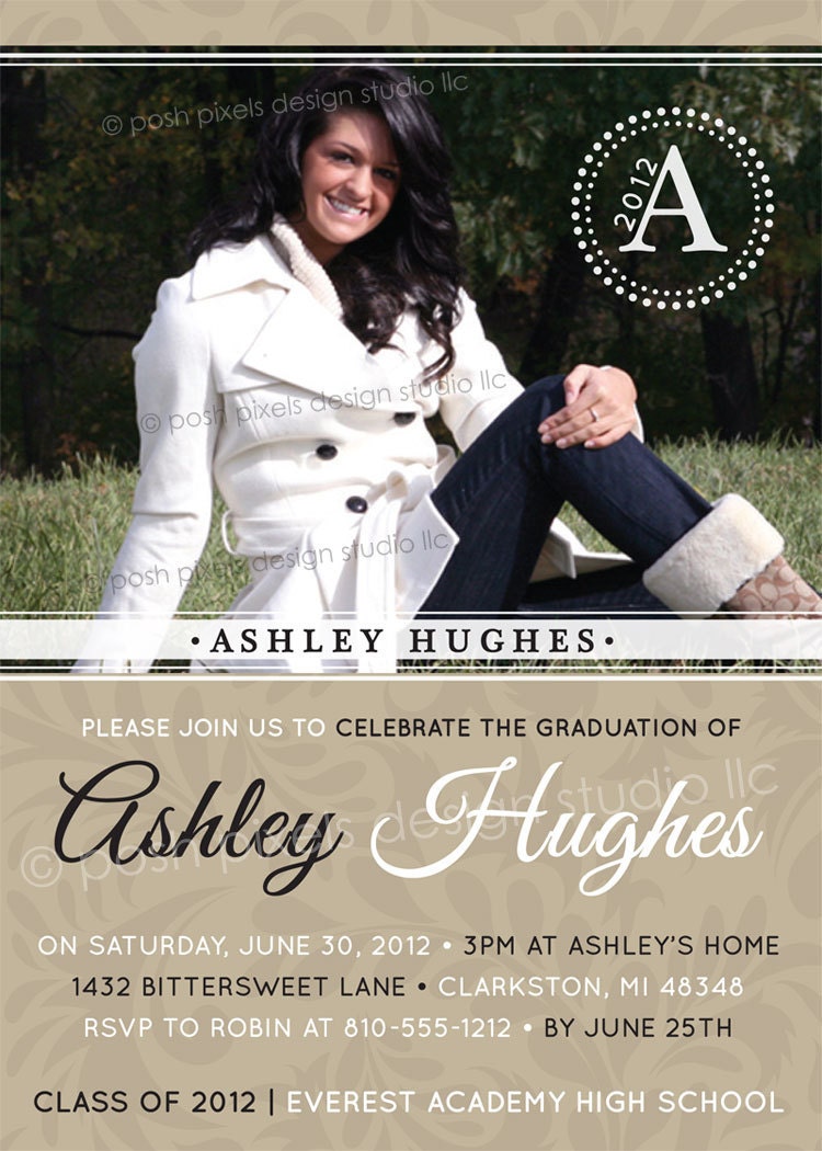 GRAD INVITATION - Printable 5"x7" Photo Graduation Invitation - Class of 2012 - DIY Celebrate Graduation Collection - by Make Life Cute