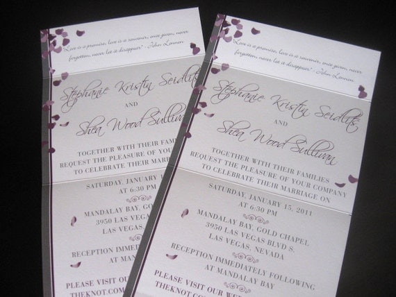 50 Modern Seal and Send Petal Invitations. . . by Maxim Creative Invites