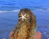 White skinny starfish barrette