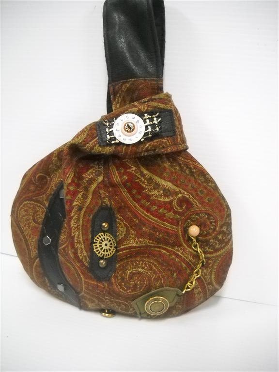 Steampunk - Wristlet  bag- ref ws07- sale