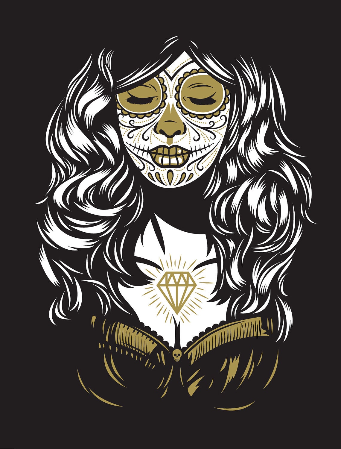 Day of the Dead / DÃ­a de Muertos - Front - 1 - Screen printed poster - eljefedesign