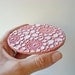 Ceramic Coasters, dusty pink lace imprint home decor housewares, set of two