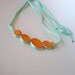 Statement Bubble Necklace orange, yellow and aqua Geometric Ceramic Jewelry