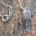First Law of Thermodynamics Formula Handstamped Necklace - Sterling Silver