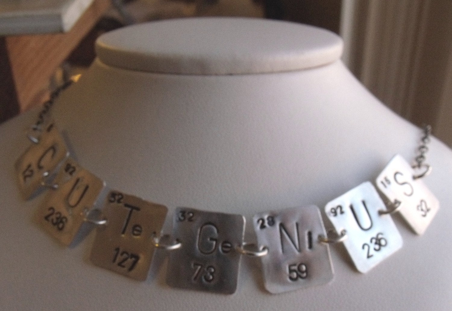 Cute Genius - Periodic Table of Elements Necklace in Sterling Silver
