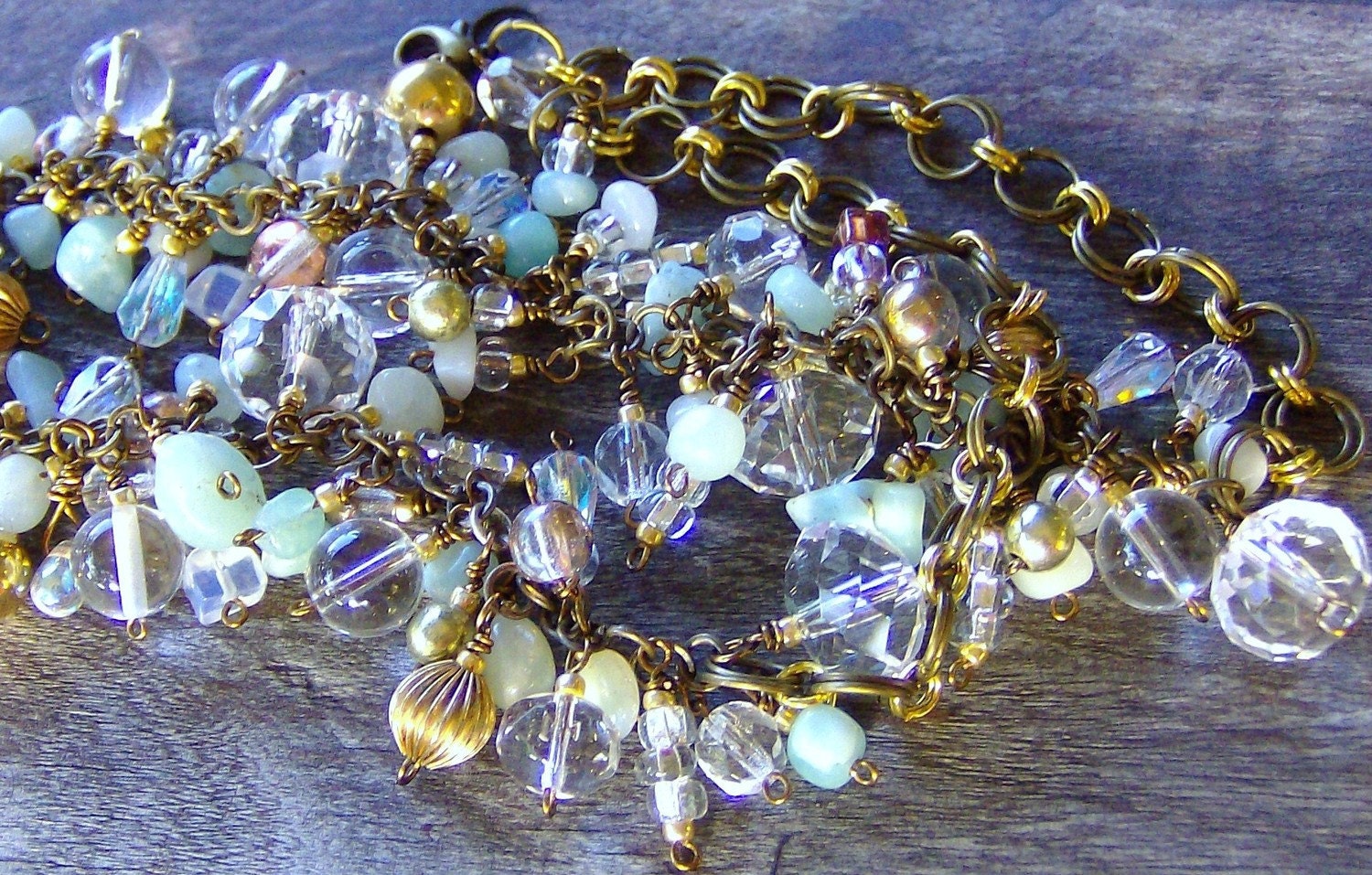 Necklace Beaded jewelry Statement necklace Gemstone Bohemian jewelry Weddings Bridal