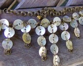 Necklace Ethnic Mother of Pearl Chainmaille Bridal Wedding Bohemian Beach Hippie Gypsy Folk Tribal