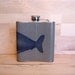 Moby Dick- Vintage Whale Illustration on Gravel 6 oz Stainless Steel Hip Flask