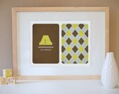 A is for Argyle Alphabet Art Print