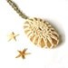 Luxe Bridal Crochet Fishnet Beach Stone Pebble Pendant in Creamy White
