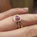 14k Gold twig ring to go with Rose Cut Pink Sapphire Ring in 18k and 14k