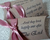 Happily Ever After Wedding Pillow Box Kraft Favors Wedding Pack-Set of 100-Your Choice of Ribbon