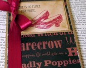 The Wizard Of Oz Pocketbook-Ruby Slippers-Limited Edition Altered Moleskine Pocketbook/Notebook