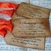 Thanksgiving Prayer- Gift Tags/Labels SET of 6-Ribbon Choices Available