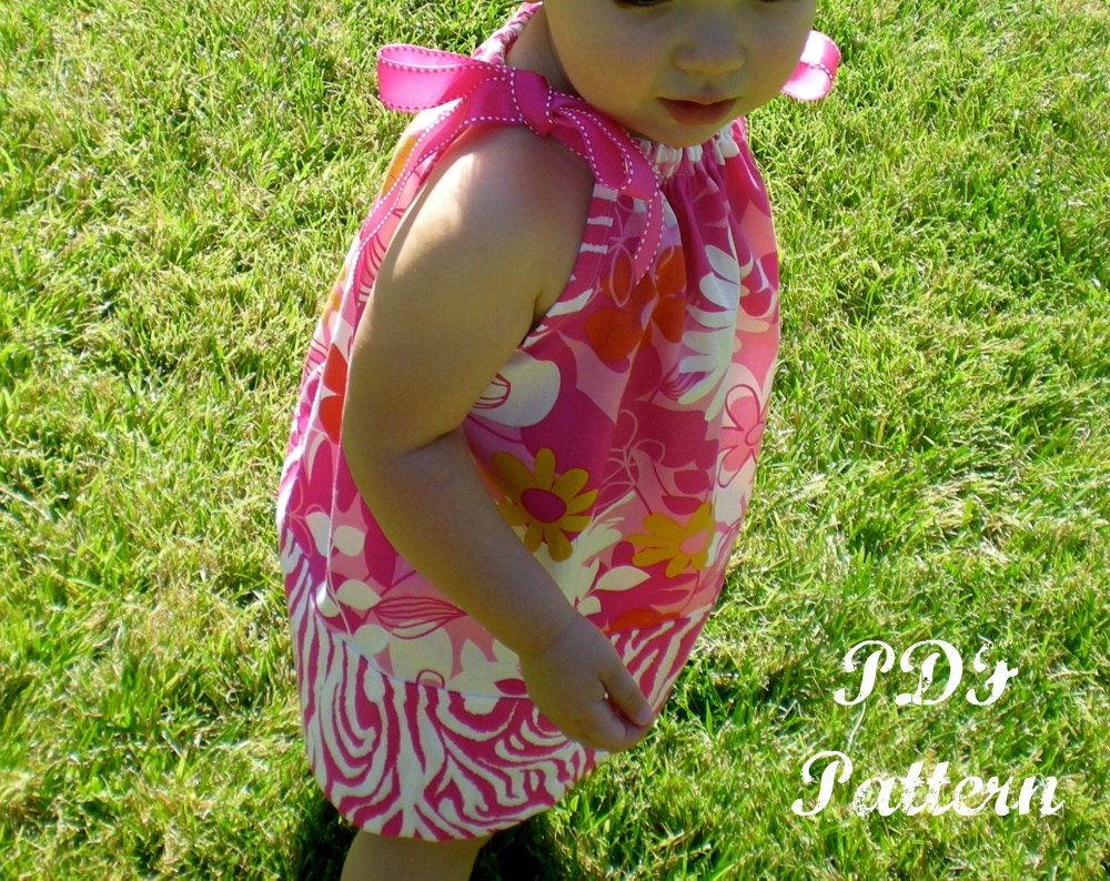 Girls Dress Pattern PDF Sewing Pattern, Pillowcase Dress, Dress Pattern, Baby, Toddler...The Kaylee Dress 12m-8