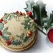 Holly and Mistletoe Gold Jewel pincushion PATTERN AND PRINT kit