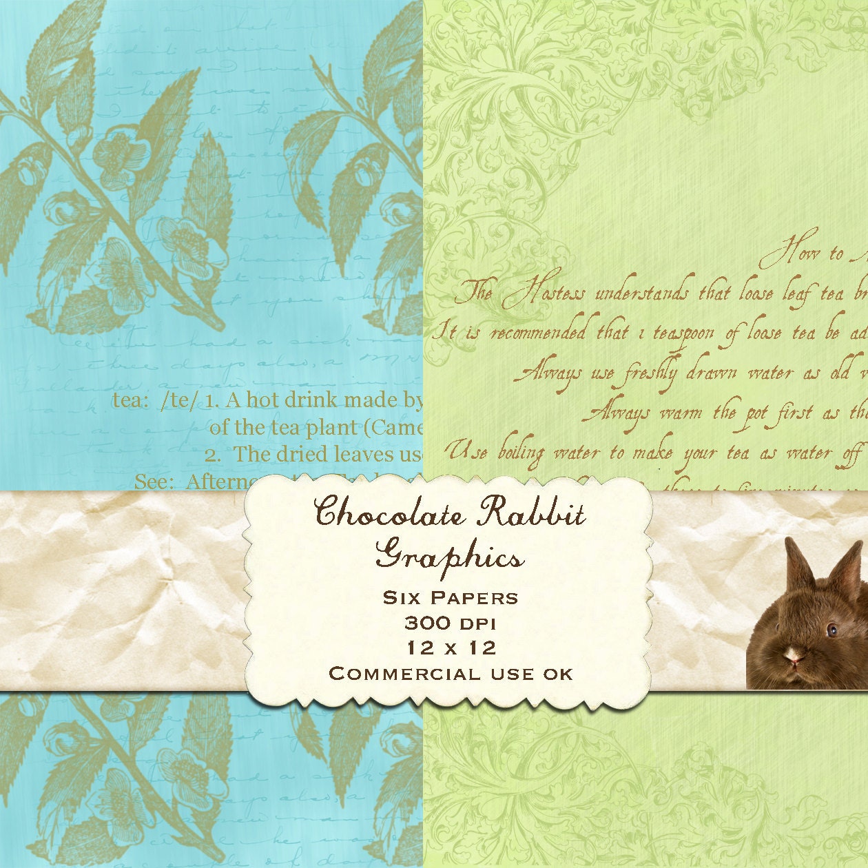 Vintage Victorian Digital Scrapbook Paper Pack Ladies Tea Download Background Papers Commercial Use OK