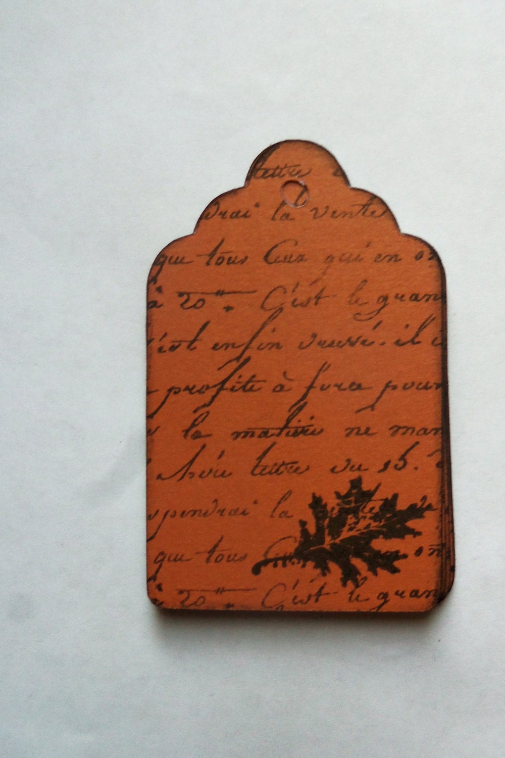 Buy gift tags and invitations - Leaf Script Autumn color Gift Tags.  Jar Tags.  Wine Bottle Tags.  Scrapbooking. Invitations.  Set of 15.