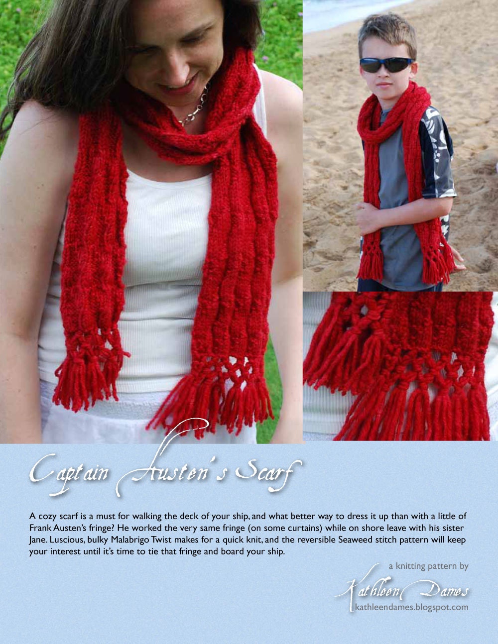 Captain Austen's Scarf pattern PDF