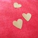 Heart Stickers - Kraft Paper Brown - Set of 108 mini hearts