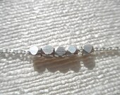 Silver nugget necklace - silver necklace - A M E L I A