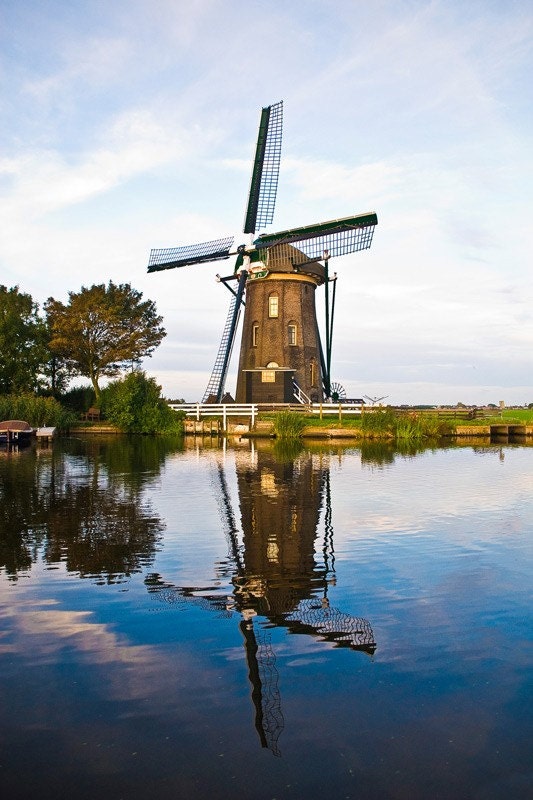 Dutch Windmill- 12x18 Fine Art Photo on Bamboo Panel