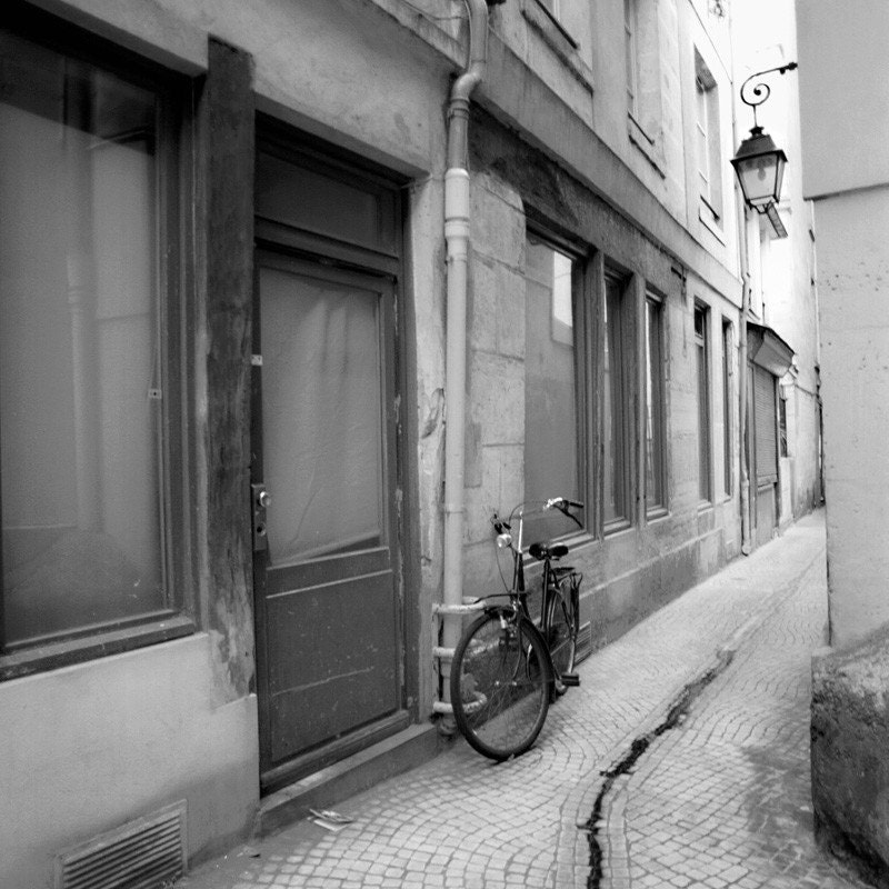 Paris Bicycle - Fine Art Photo on 5x5 Bamboo Panel