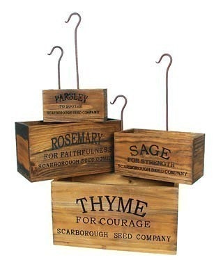 Set of 4 Vintage-Inspired Nesting Herb Crates-SPECIAL