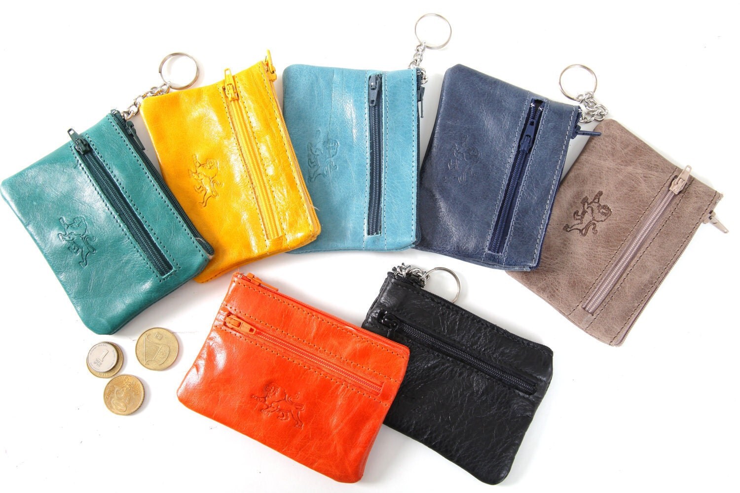 CHRISTMAS IN JULY Emerald Green Mini Zippy by AmielLeatherDesign