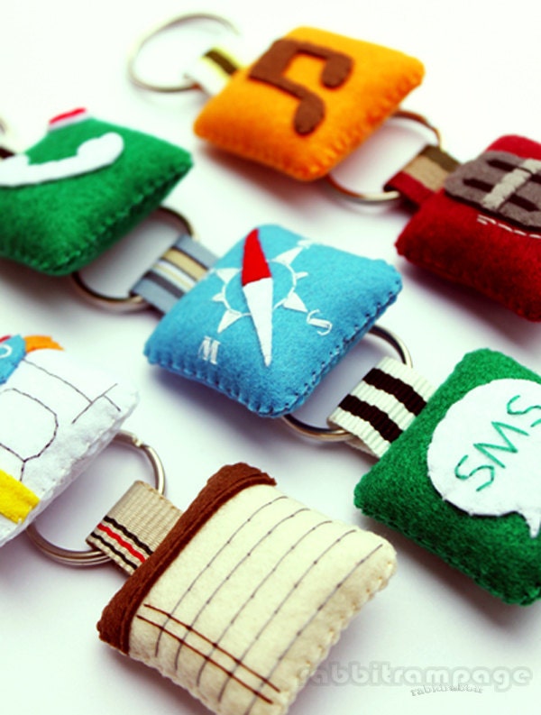 Icon Felt Keychains ( 4 pieces of your Choice )
