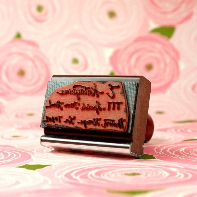 Custom Hand Lettered Address Stamp for Wedding Invitations