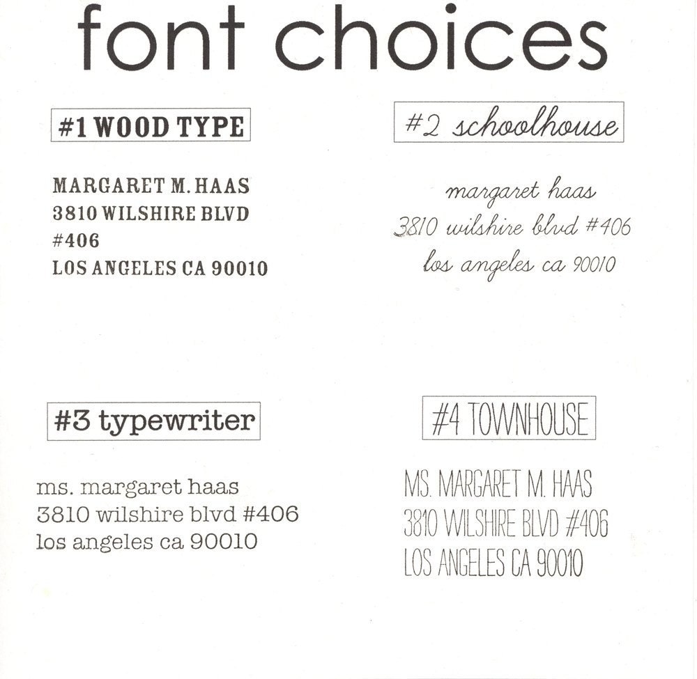 Custom return address rubber stamp