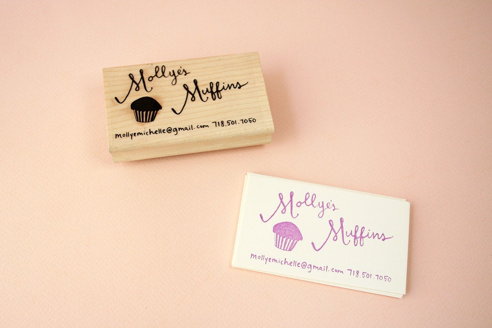 Hand lettered custom business card
