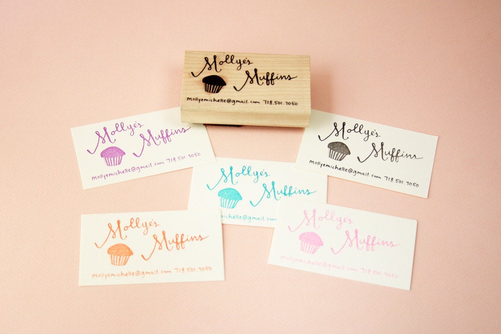 Hand lettered custom business card