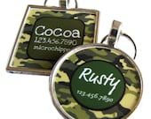 Camouflage Custom Silver Pet ID Tag