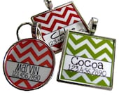 Mod Chevron Stripes Pet ID Tag