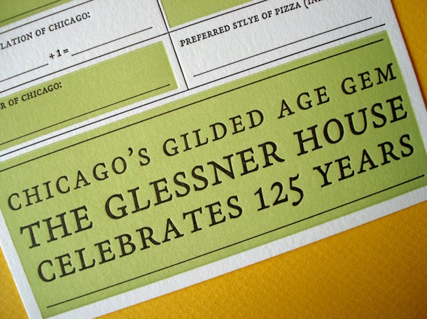 Chicago Letterpress Card -  Year You Were Born 2012