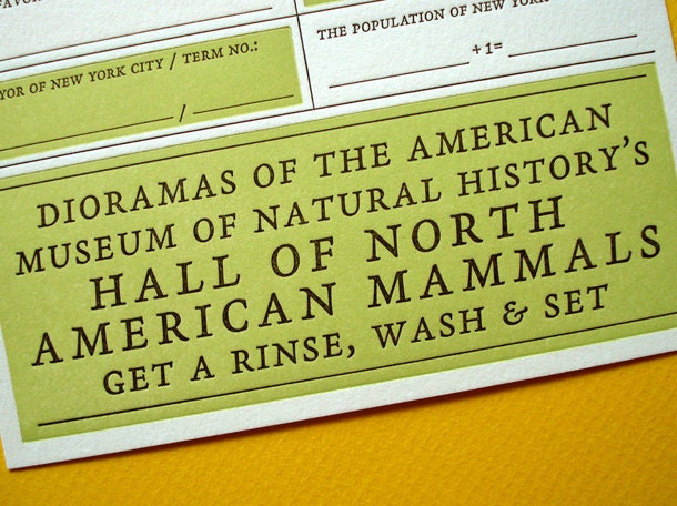 New York City Letterpress 2012 Year You Were Born Card