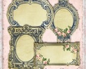 Instant Download - Digital collage sheet  VICTORIAN LABEL N1 .png and .jpg files printable labels victorian style  / TL132